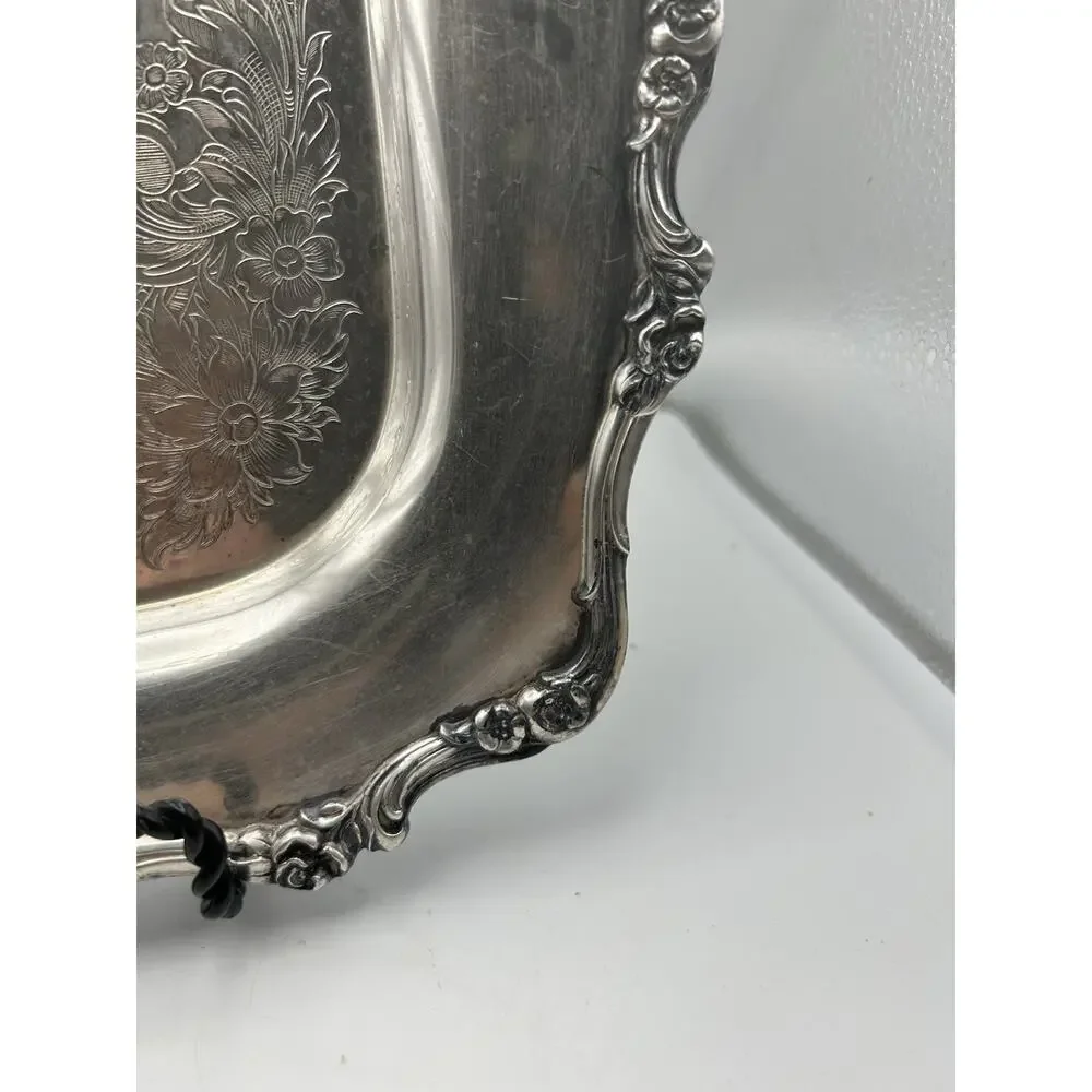 Silverplate International Silver Co. “American Rose” Serving Platter